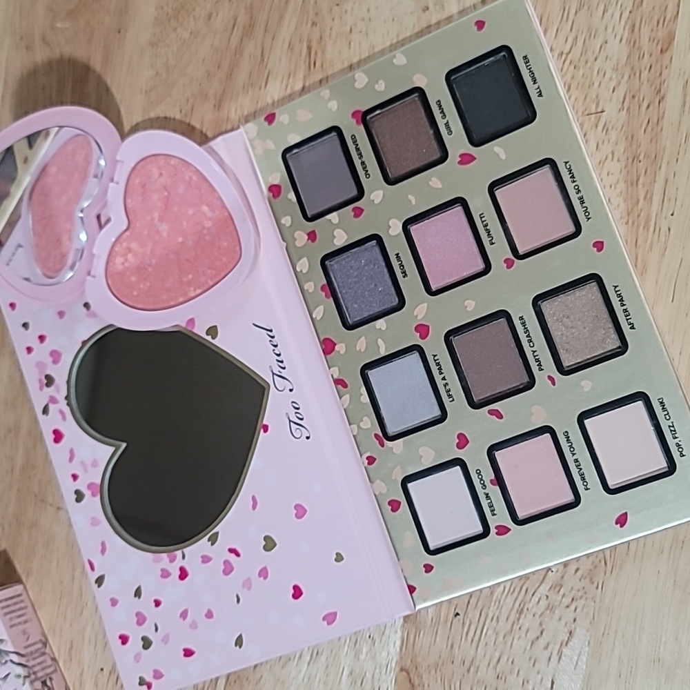 Too faced funfetti palette blush & lip gloss
